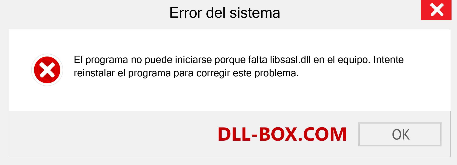 ¿Falta el archivo libsasl.dll ?. Descargar para Windows 7, 8, 10 - Corregir libsasl dll Missing Error en Windows, fotos, imágenes